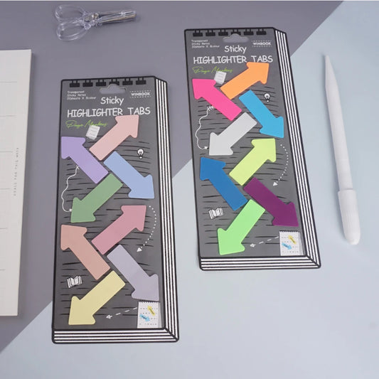 Colored Transparent Sticky Tape PET Waterproof Office Arrow Index Peaceful Pleasures Health and Wellness