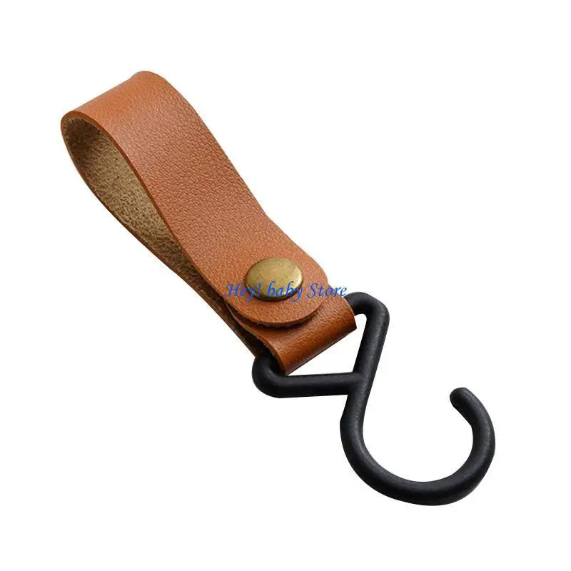 PU Leather S Hook Strap Loop Buckle – Stroller Bag Hanger