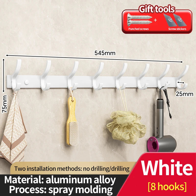 No-Drill 6-Hook Wall Hanger | Coat & Clothes Organizer