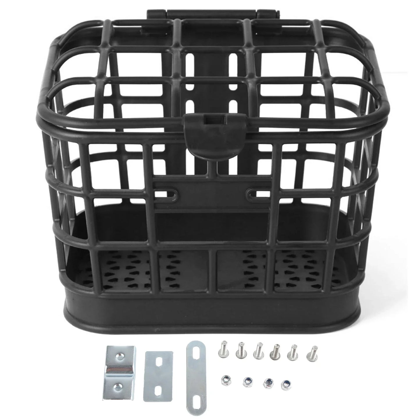 Large Capacity Anti Extrusion Black Material Detachable Bike Basket