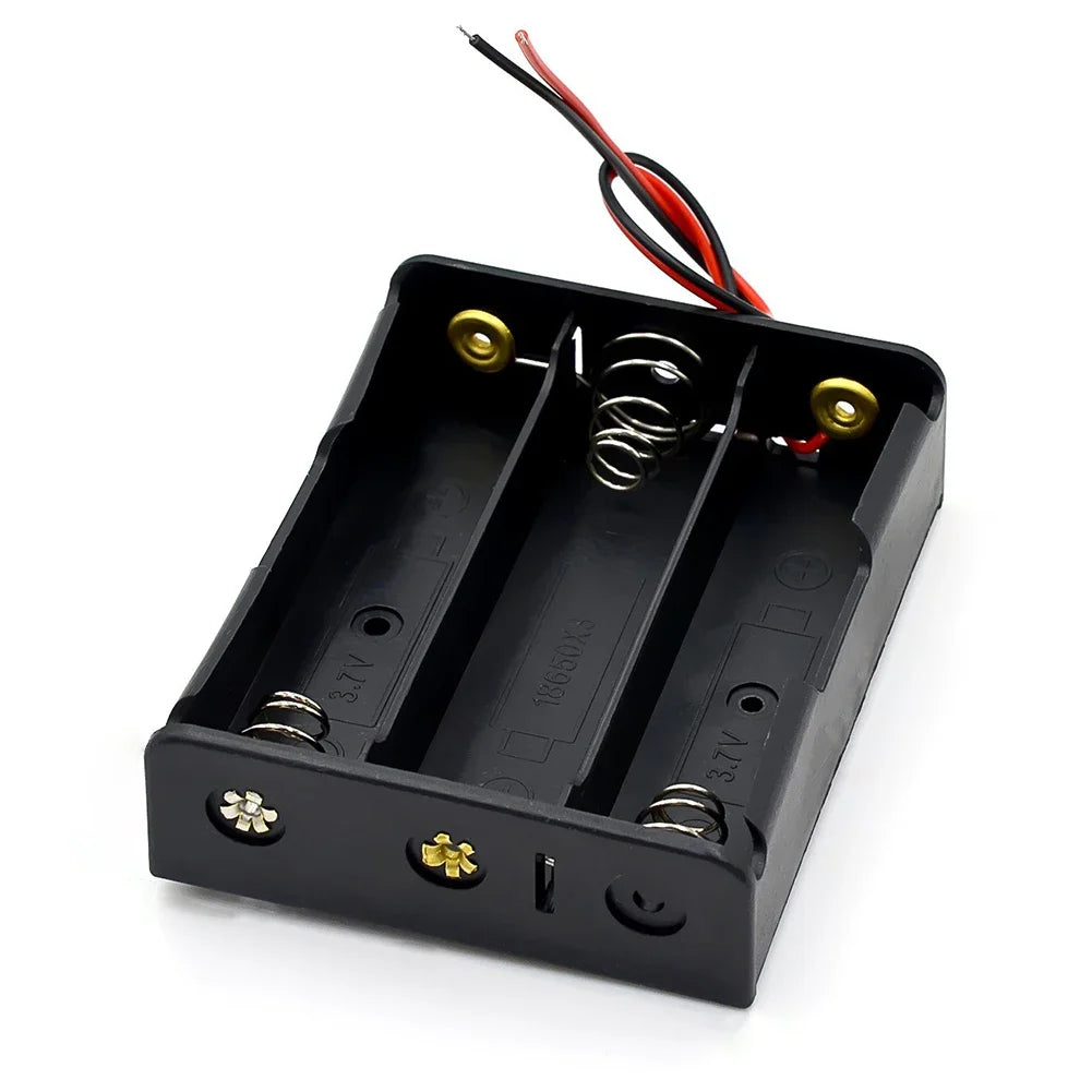 New Plastic 18650 Battery Storage Box Case 1 2 3 4 Slot Way DIY Batteries Clip Holder Container With Wire Lead For 18650 Battery Peaceful Pleasures Health and Wellness 3 Section