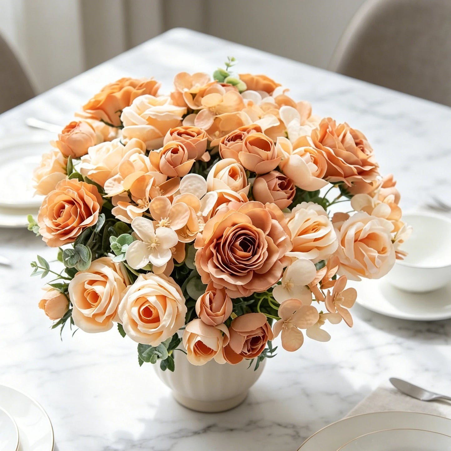 Artificial Silk Rose Bouquet | Wedding & Home Floral Decor
