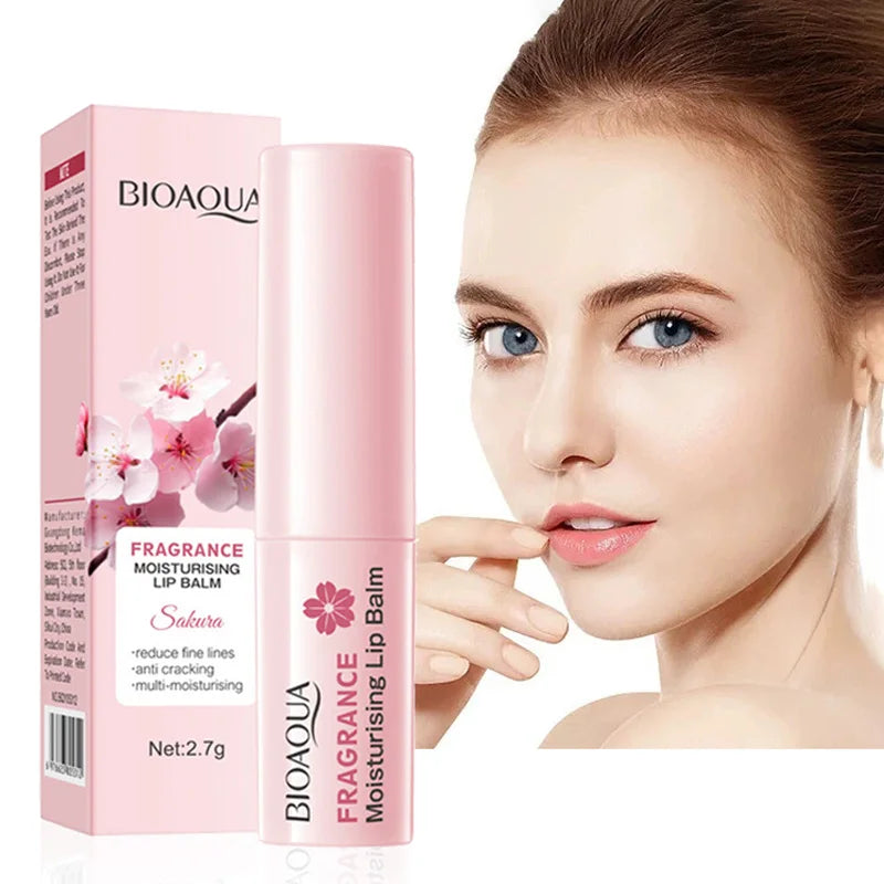 BIOAQUA Sakura Cherry Blossom Moisturizing Lip Balm 1/2/3 Pack