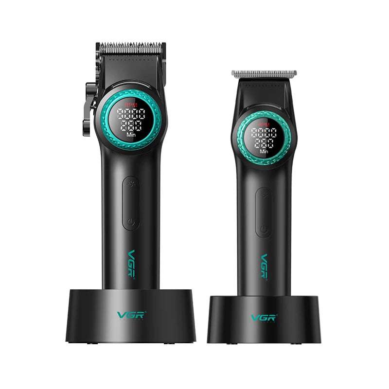 VGR high-end hair cutting set with 12000 RPM power electric shaving machine, professional hair trimmer combination V-001&977 Peaceful Pleasures Health and Wellness