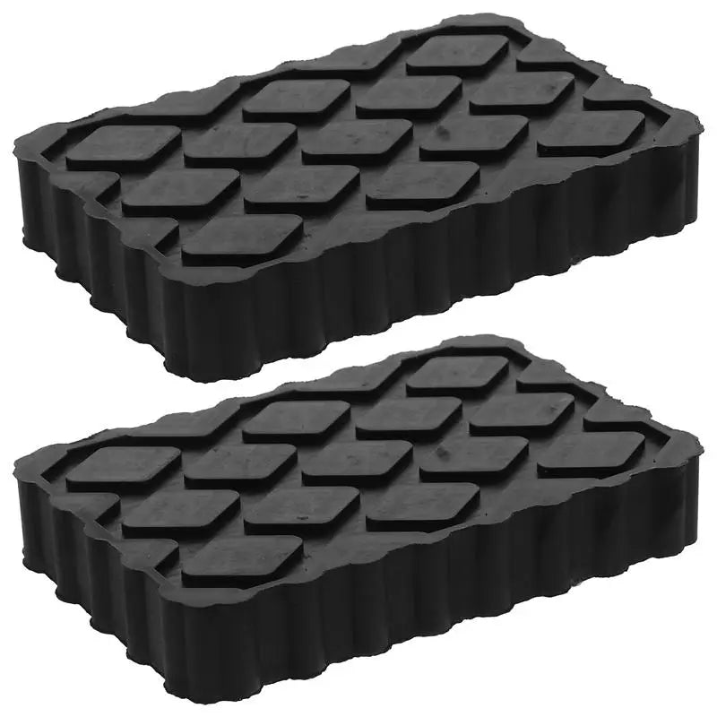 1/2Pcs Car Jack Rubber Pad Lift Blocks Floor Cars Parts Jacks Automotive Camper Stabilizer Pads Peaceful Pleasures Health and Wellness 2pcs black