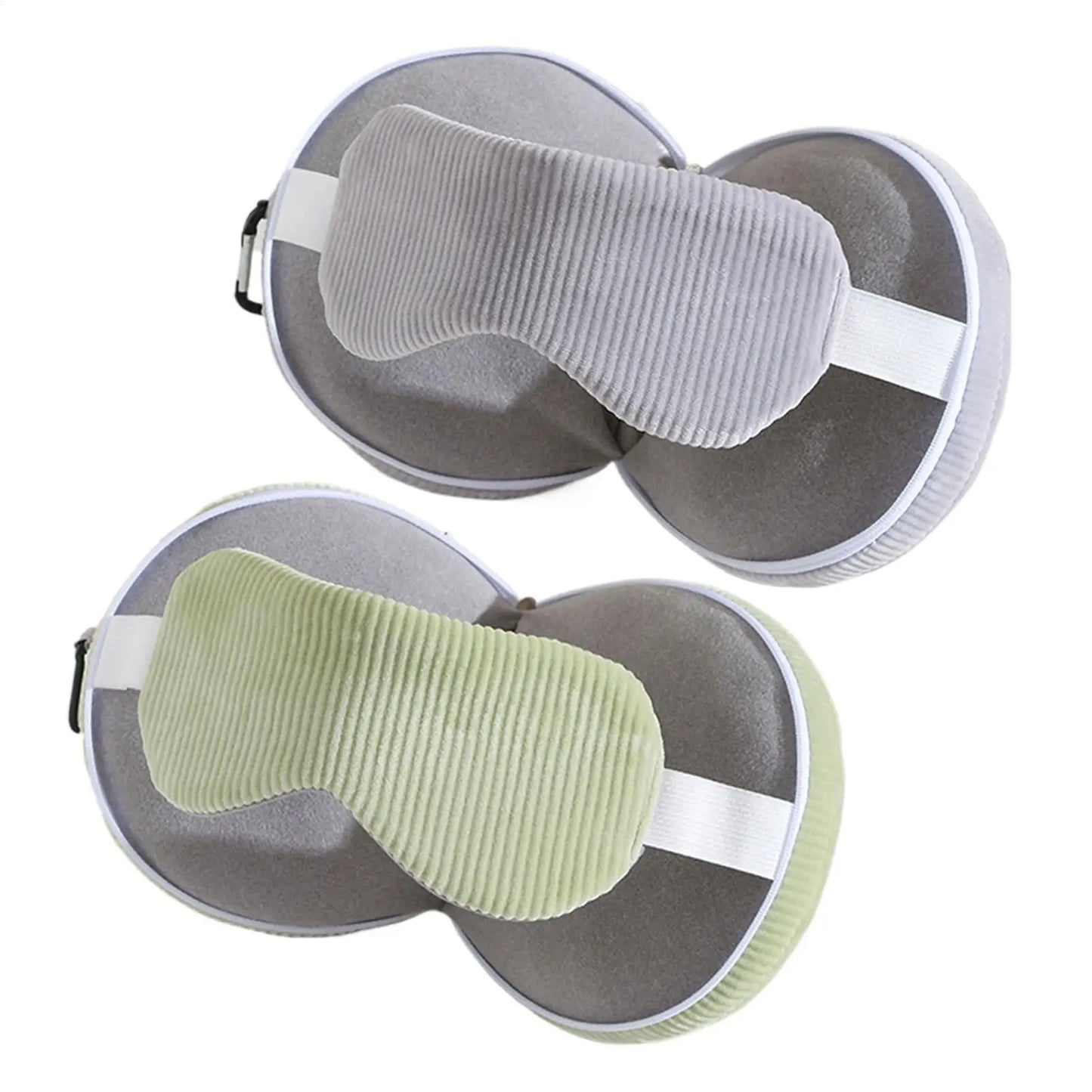 2-in-1 Travel Neck Pillow & Eye Mask – Foldable & Compact