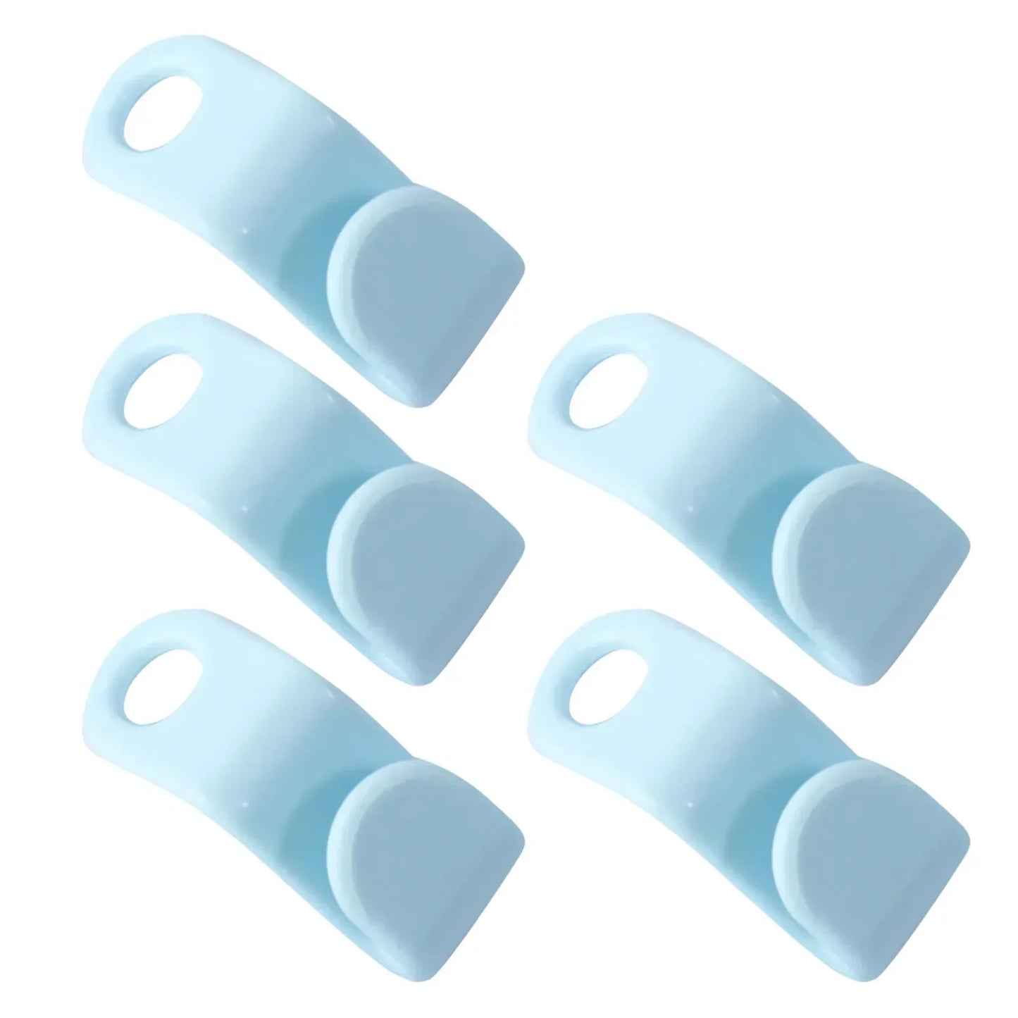 Clothes Hangers Mini Pants Hanger Storage Home Wardrobe Organizer Clothes Space Coat Plastic Up Hook Connector Cascading Save Peaceful Pleasures Health and Wellness Blue 5PCS