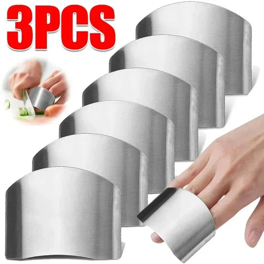 Stainless Steel Finger Guard – Kitchen Cutting Safety Protector Kitchen Safety Guard Peaceful Pleasures Health and Wellness