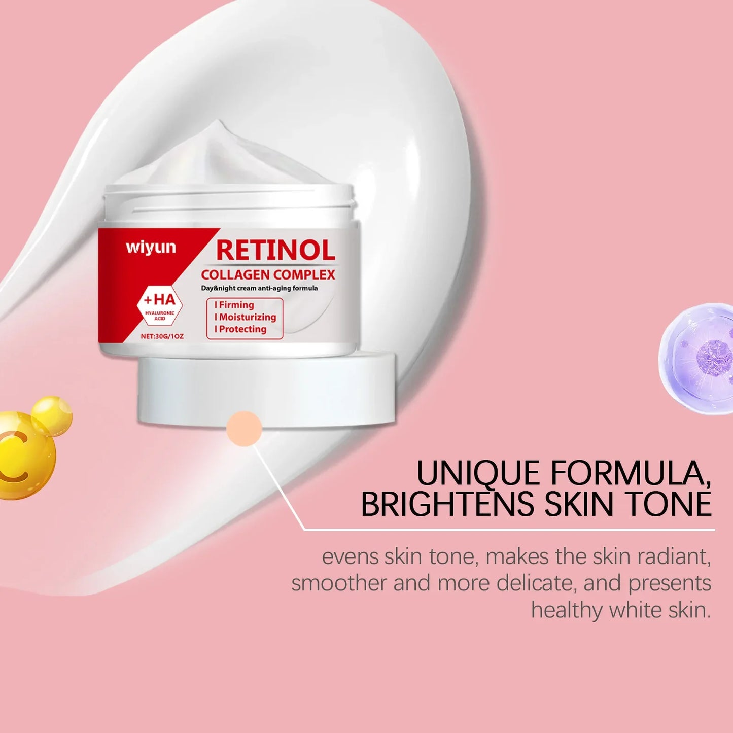 WIYUN Retinol Anti-Aging Face Cream – Firms, Hydrates & Fades Lines
