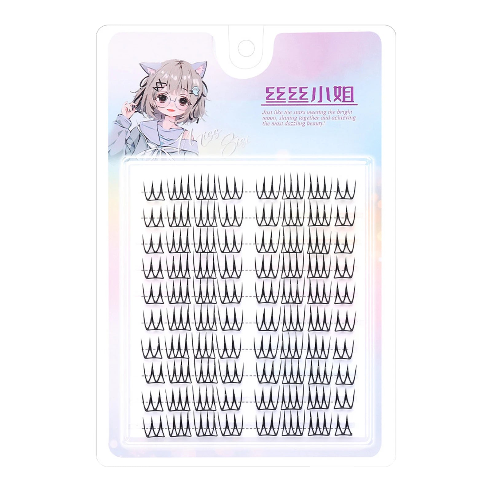 10 Rows For Girl Groups Korean Style U-shape Volume False Eyelashes Natural Thin Wispy Eyelash Extension For Women Enlarge Eyes Peaceful Pleasures Health and Wellness