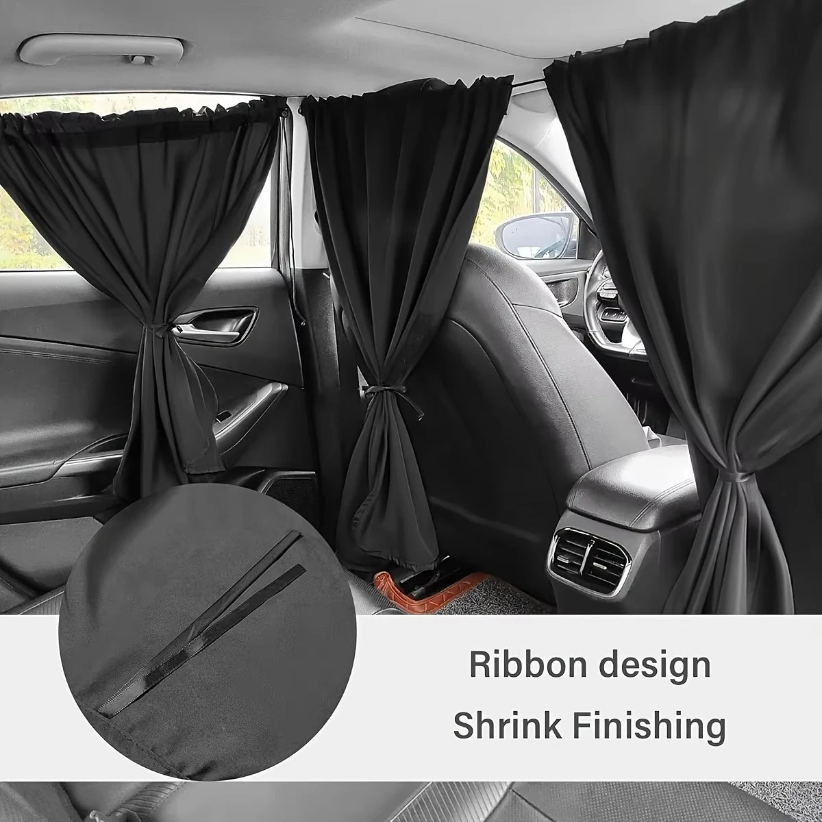 4-Piece Car Privacy Curtain Set | Window Shade for Travel & Camping