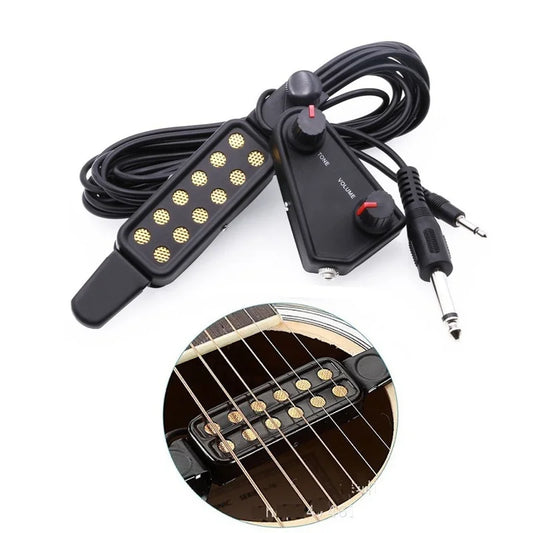 12-hole Acoustic Guitar Sound Hole Pickup Magnetic Transducer Tone Peaceful Pleasures Health and Wellness