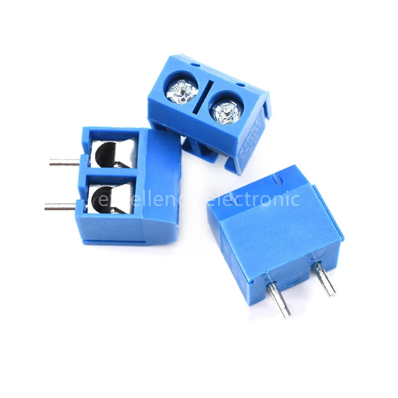 10-100Pcs/Lot KF301-5.0-2P KF301-3P Pitch 5.0mm Copper Needle Straight Pin 2P 3P Screw PCB Terminal Block Connector Blue Green Peaceful Pleasures Health and Wellness Blue 2P 50pcs