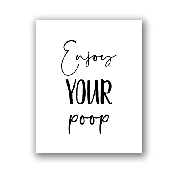 Funny Bathroom Wall Art Canvas Poster | Modern Minimalist WC Decor Canvas Wall Art Poster Peaceful Pleasures Health and Wellness D 15X20cm No Frame