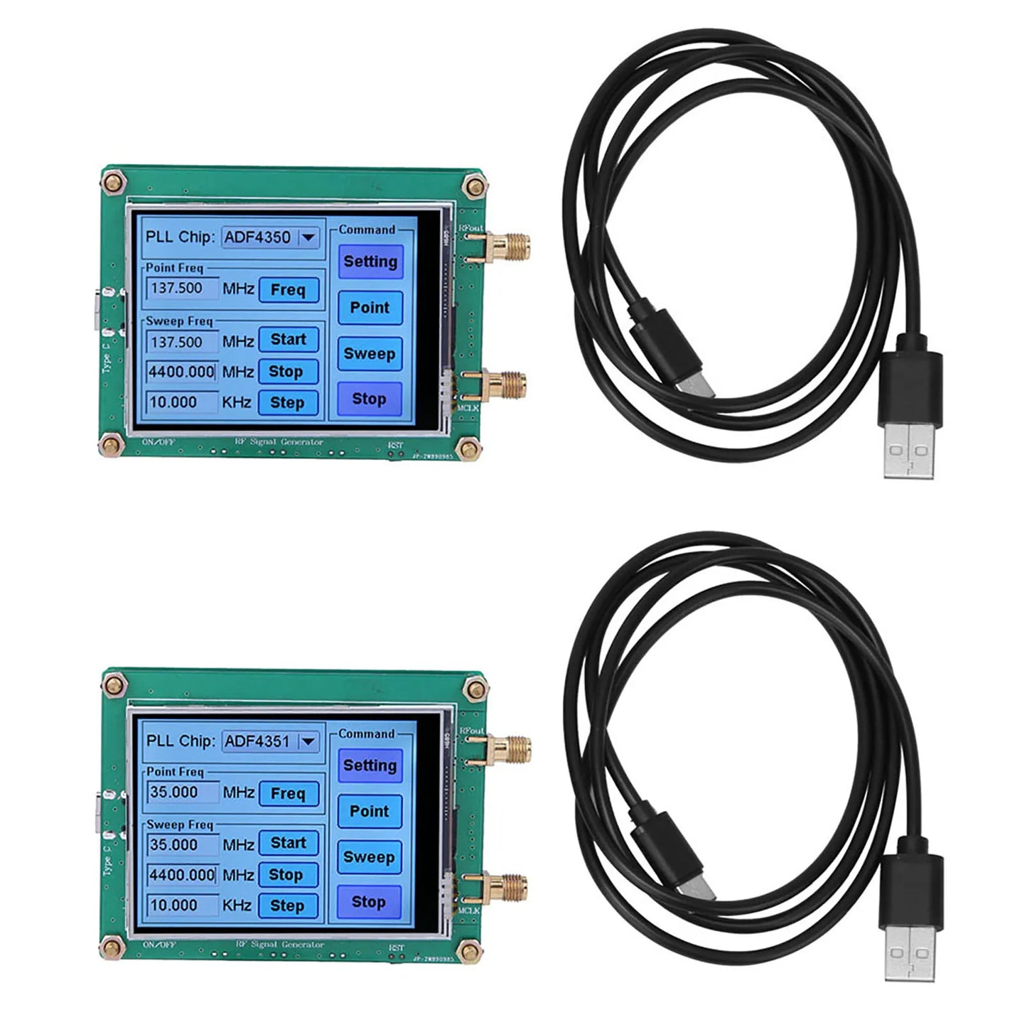 Generator Generator Full RF Sweep Frequency PC Control with Data Cable ADF4350/ ADF4351 Peaceful Pleasures Health and Wellness