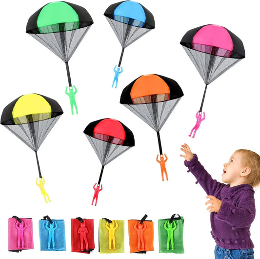 4-Pack Mini Parachute Toy Set for Kids – Outdoor Beach Fun Outdoor Parachute Toy Peaceful Pleasures Health and Wellness