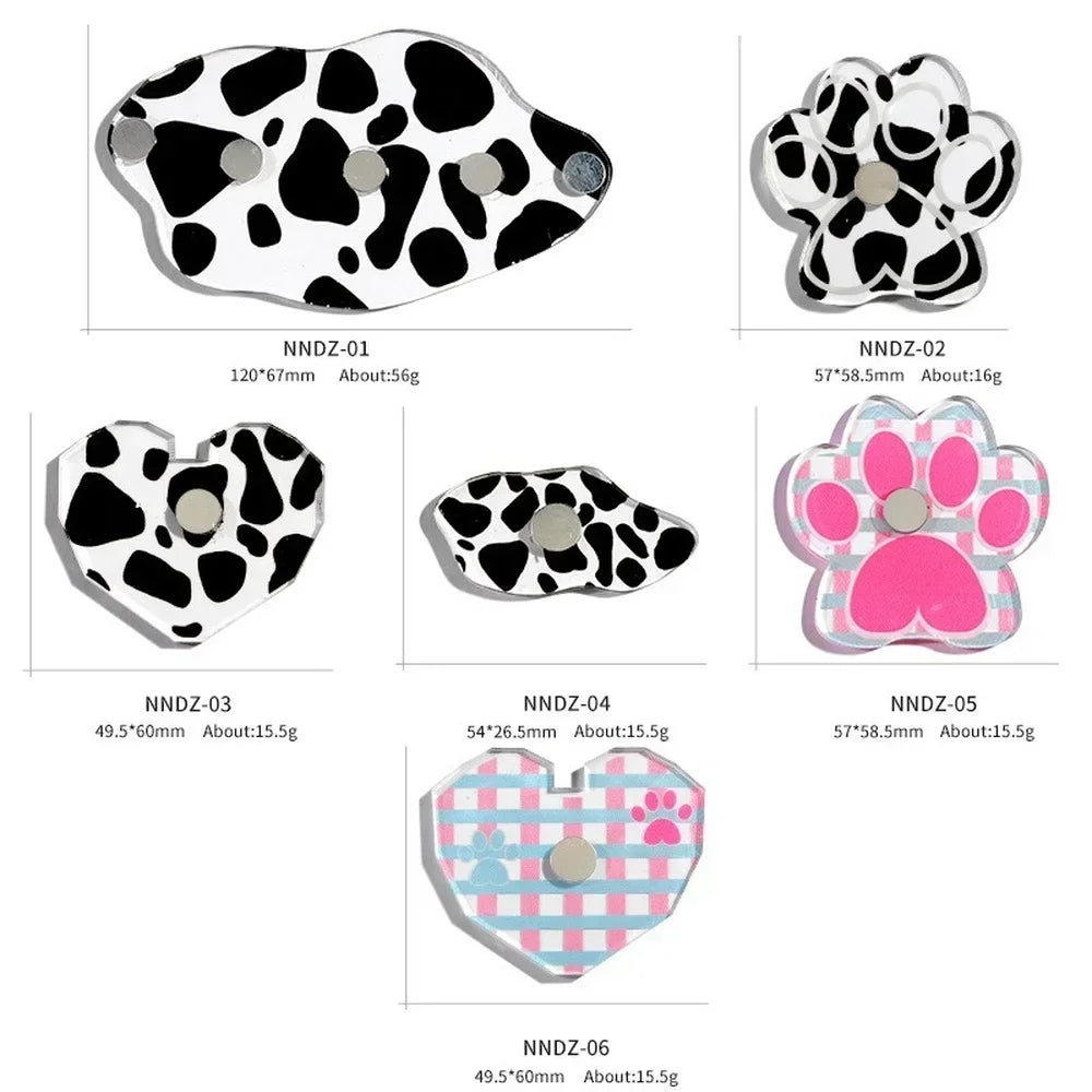 Small Cow Holder, 1pcs Nail Art Practice Stand, Magnetic Tips, UV Gel Polish Color Chart Peaceful Pleasures Health and Wellness