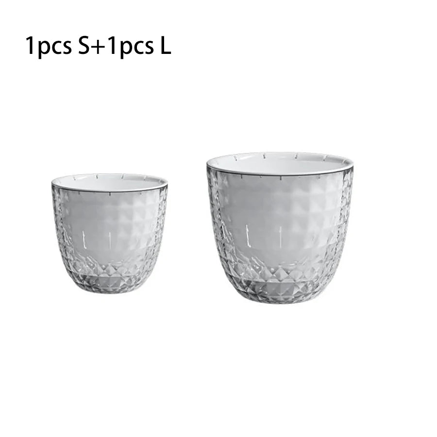 Self-Watering Plant Pots with Reservoir – Double Layer Clear Planter for African Violets & Indoor Plants