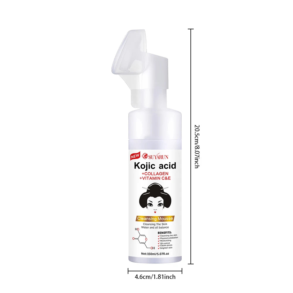 SUYARUN Kojic Acid Face Wash for Brightening Skin, Dark Spots & Acne Treatment, Exfoliating Cleanser with Natural Formula. Peaceful Pleasures Health and Wellness