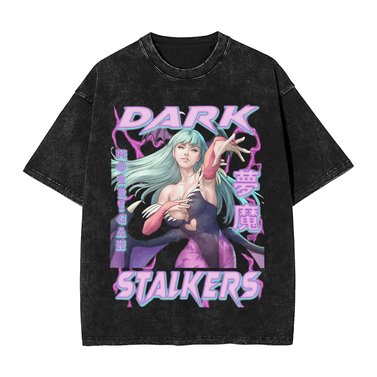 Streetwear Washed T Shirt Darkstalkers Simple T-Shirts Morrigan Aensland Leisure T Shirt for Male Beach Aesthetic Print Clothes Peaceful Pleasures Health and Wellness 1 XL
