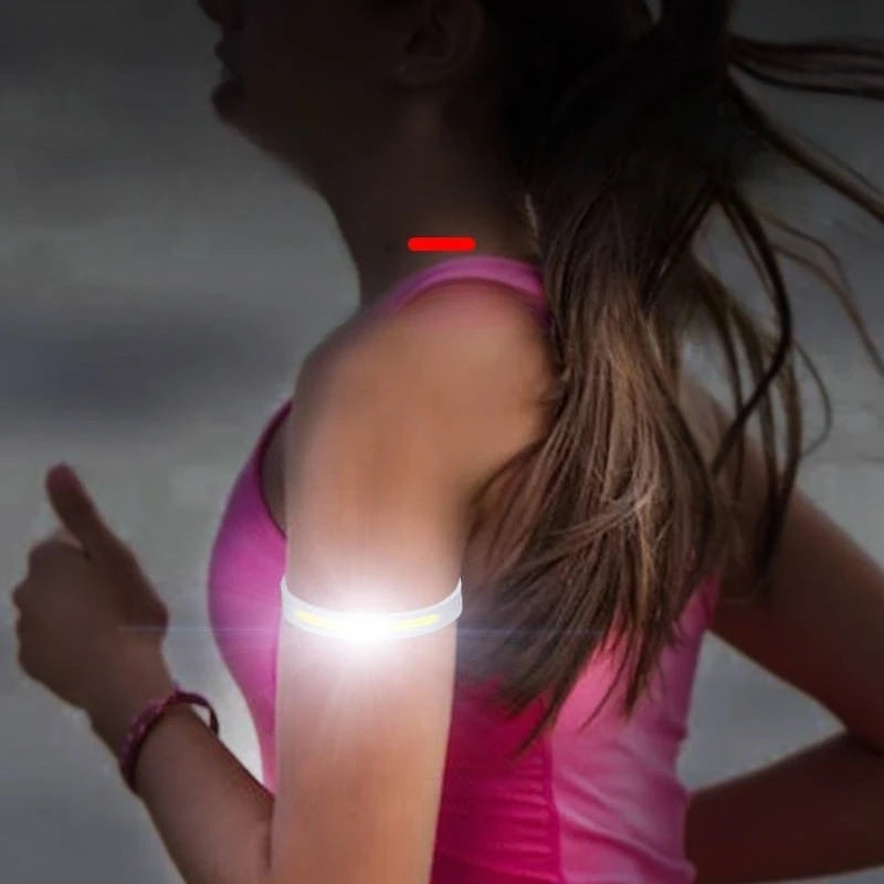COB LED Wrist Running Light – USB Rechargeable Mini Flashlight Wrist Running Light Peaceful Pleasures Health and Wellness
