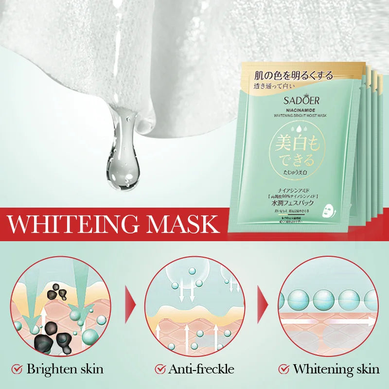 SADOER Nicotinamide Face Mask – Brightening & Hydrating