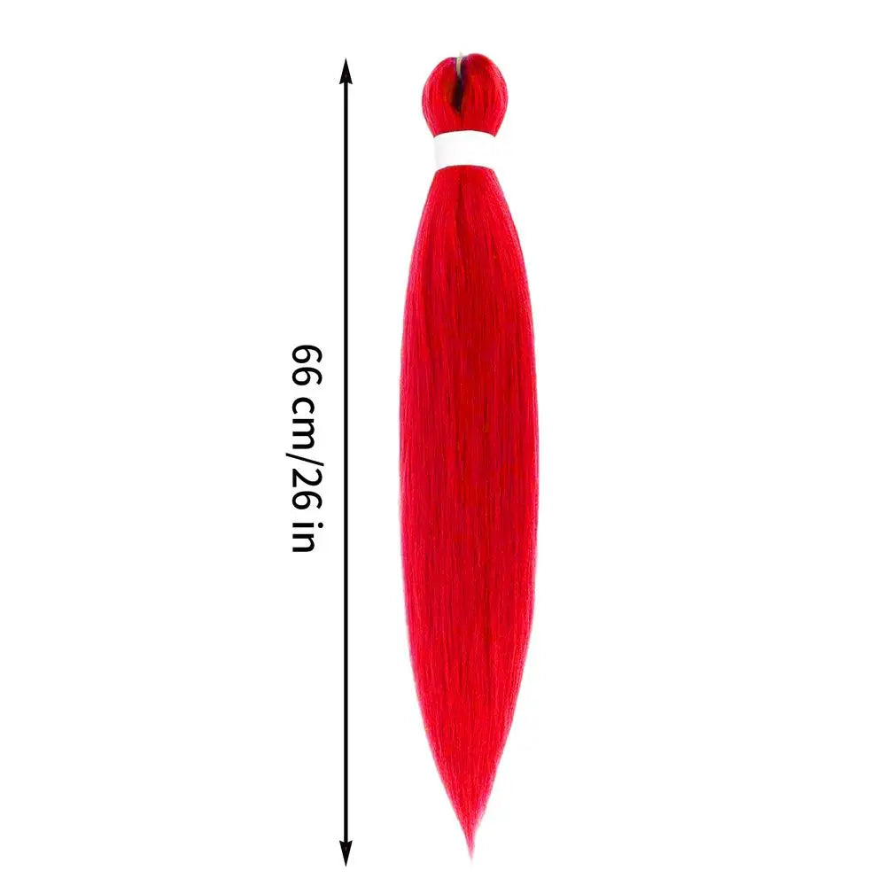 Synthetic Long Straight Ponytail Extensions Braiding Hair Colored Braiding Hair DIY Braided Purple Hair Accessoy For Halloween Peaceful Pleasures Health and Wellness Red