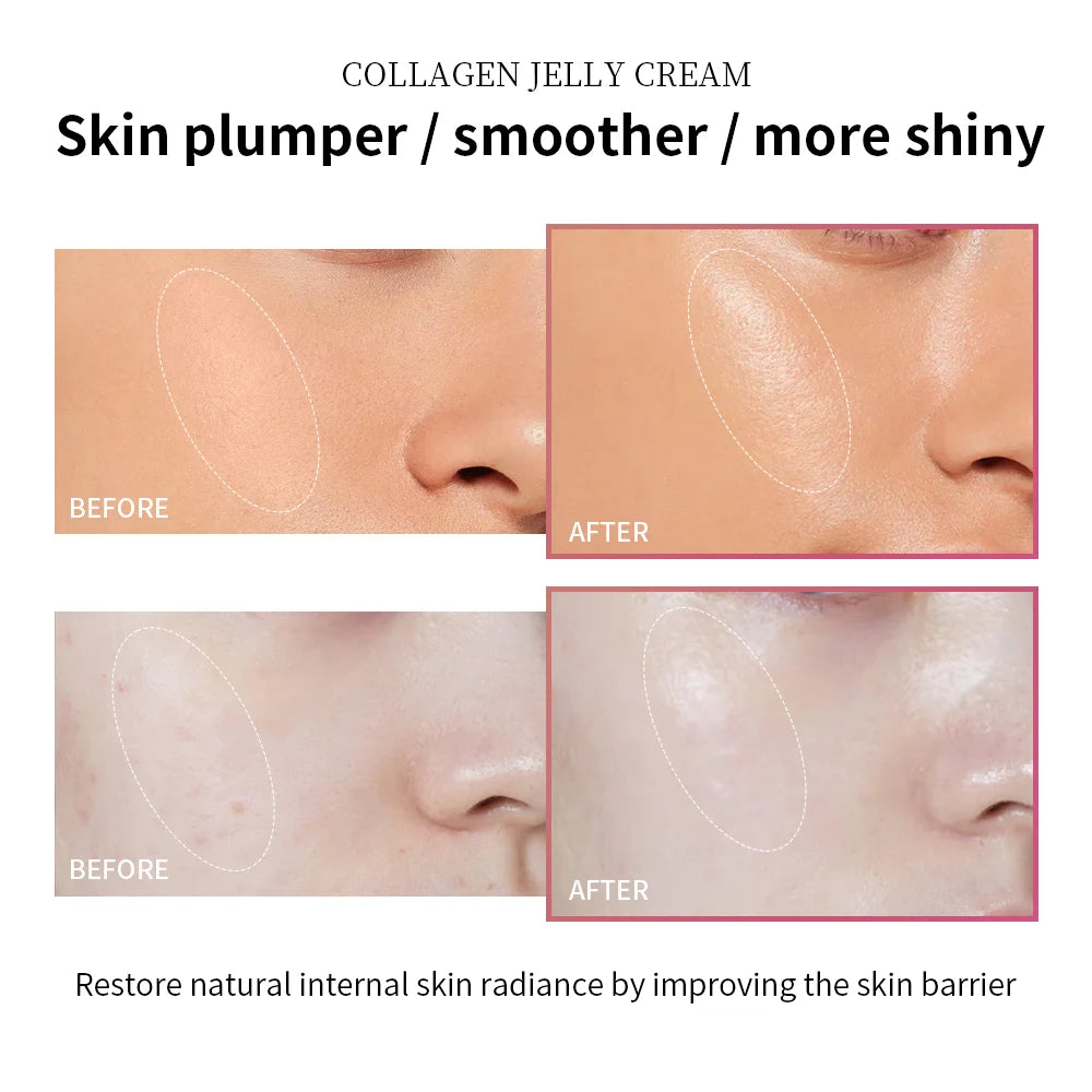 Salmon DNA PDRN Pink Peptide Serum with Collagen Jelly Cream Collagen Tightening Soothing Anti-Aging Firmness Hydration Skincare Peaceful Pleasures Health and Wellness