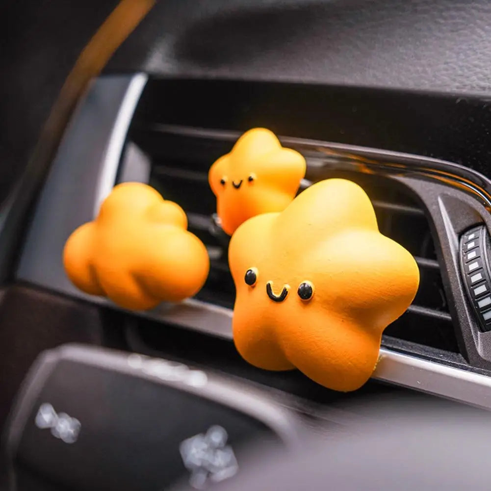Lucky Star Car Air Vent Clip Cute Cloud Aromatherapy Diffuser StoneCar Interior Decor Ornament For Women Gifts Peaceful Pleasures Health and Wellness