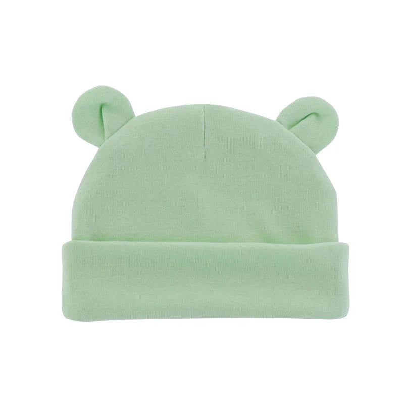 Soft Cotton Newborn Baby Beanie Hat | Unisex 0-12 Months