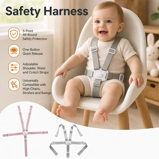5-Point Baby Safety Harness – High Chair, Stroller & Pram Baby Safety Harness Oasis Select