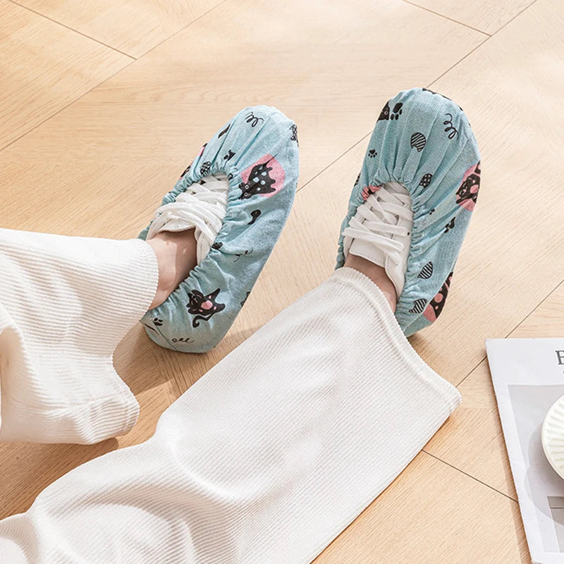 Kids Non-Slip Animal Print Shoe Covers | Washable Overshoes