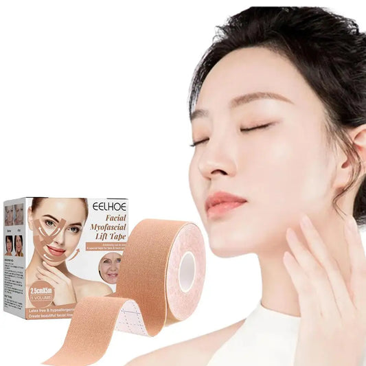 2.5CM*5M Kinesiology Tape For Face V Line Neck Eyes Lifting Wrinkle Remover Sticker Tape Facial Skin Care Tool Elastic Bandage Peaceful Pleasures Health and Wellness