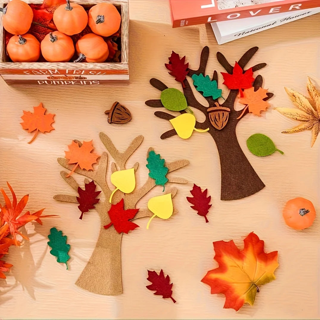 DIY Felt Tree Crafts Autumn Home Decoration Thanksgiving Party Gifts