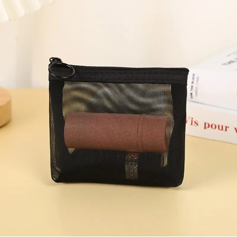 Mesh Cosmetic Bag – Large Capacity Portable Travel Organizer