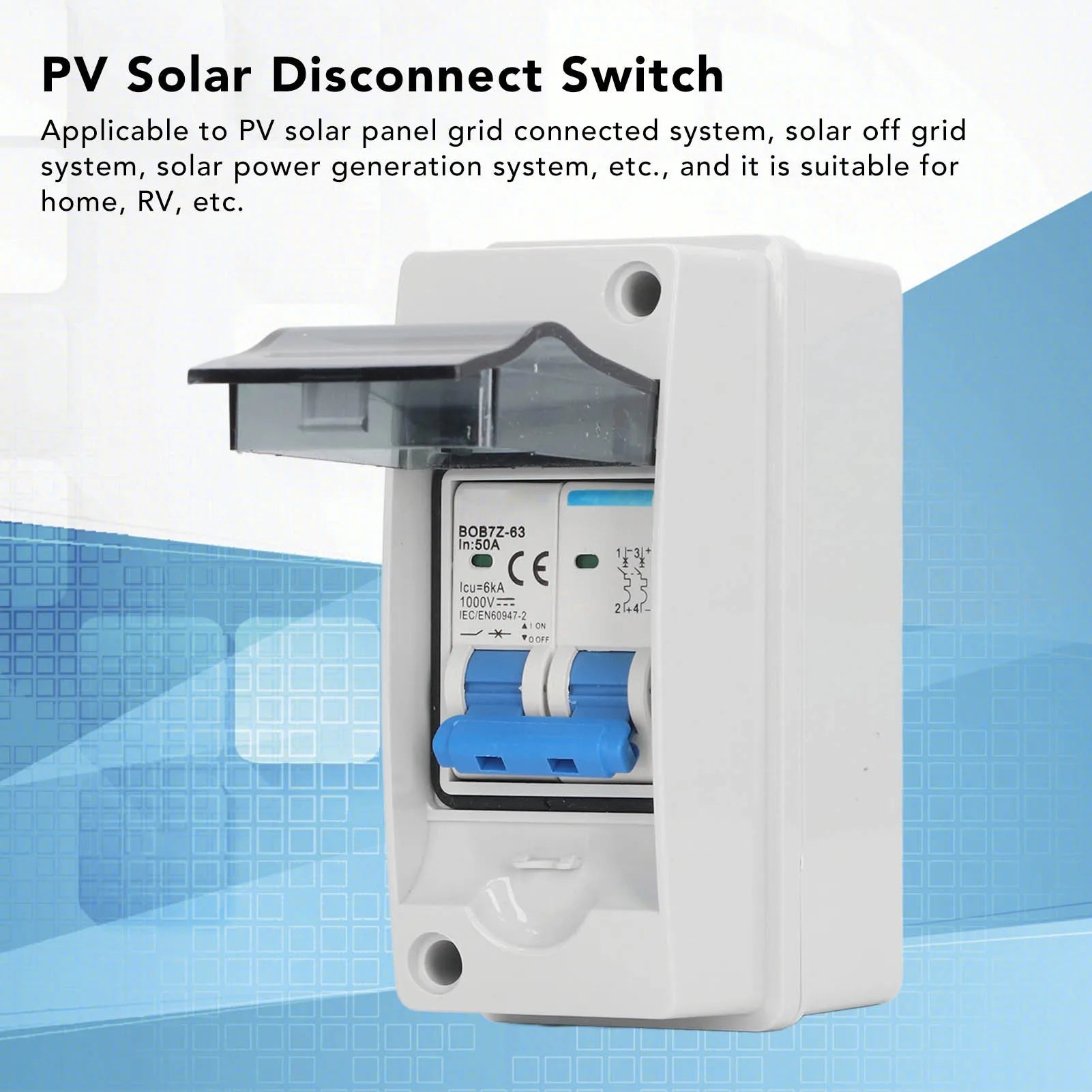 Mini Circuit Breaker 1000V Disconnect PV Solar Miniature Circuit Breaker with IP65 Waterproof Distribution Box Peaceful Pleasures Health and Wellness