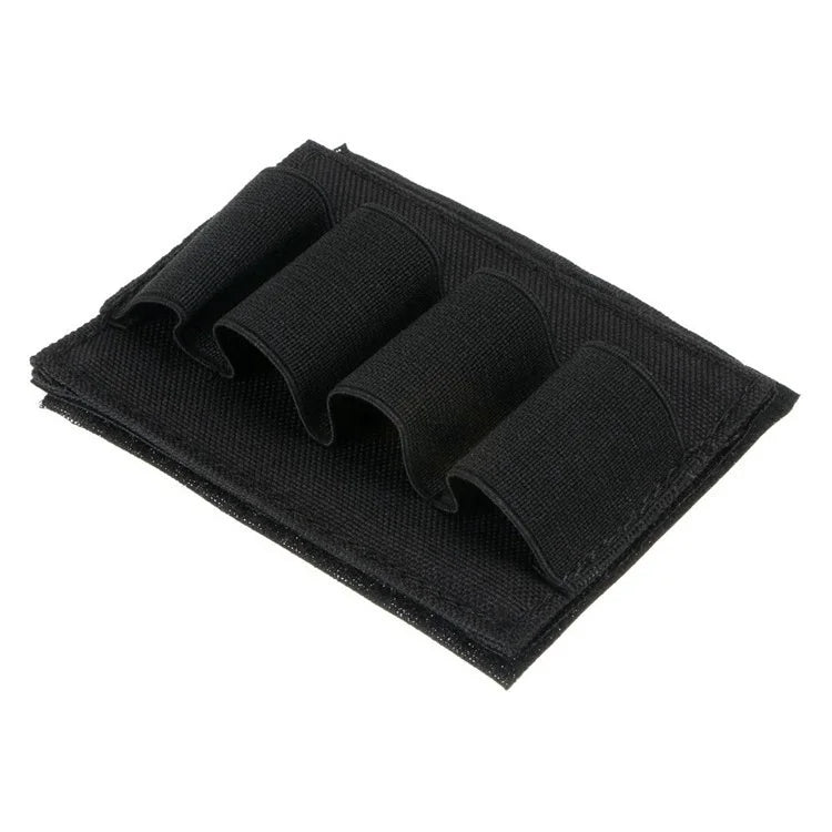Bullet Bags Stickers Nylon 4-Shell Shotgun Buttstock Ammo Pouch Tactical Backed Carrier Card MOLLE Hunting Gun Accessory ﻿ Peaceful Pleasures Health and Wellness black color