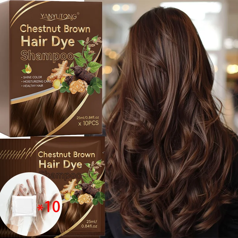 Chestnut Brown 3-in-1 Hair Color Shampoo – Ginger Formula