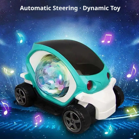 Rotating Electric Toy Car Disco Ball Light Music Bump Go Obstacle Peaceful Pleasures Health and Wellness