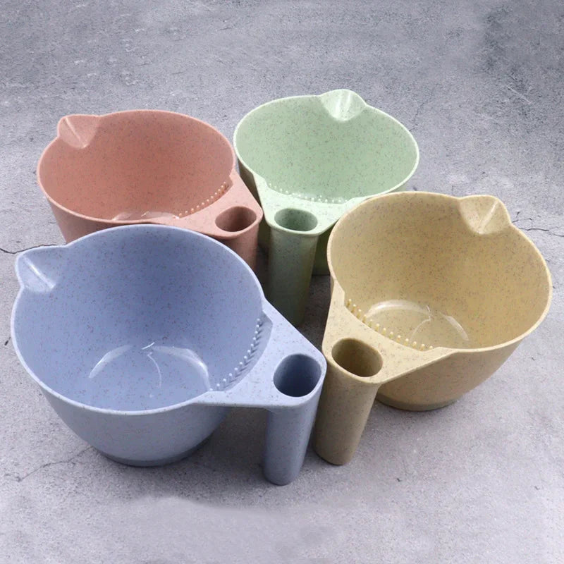 Wheat Straw Hair Dye Mixing Bowl with Handle | Pro Tool