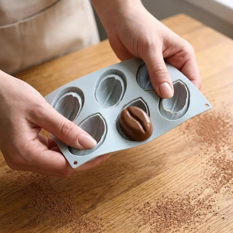 6-Cell Nut-Shaped Silicone Mold – Chocolate, Mousse & Cake