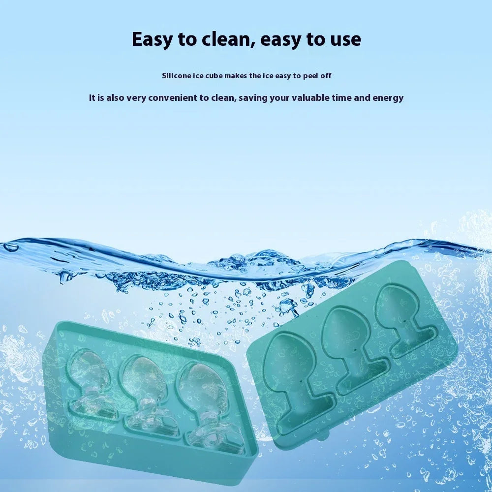Silicone Ice Cube Mold Tray 3 Cup Shape Make Shot Glass Summer Bar Party Frozen Whiskey Beer Cocktail Cold Drinking Kitchen Tool Peaceful Pleasures Health and Wellness