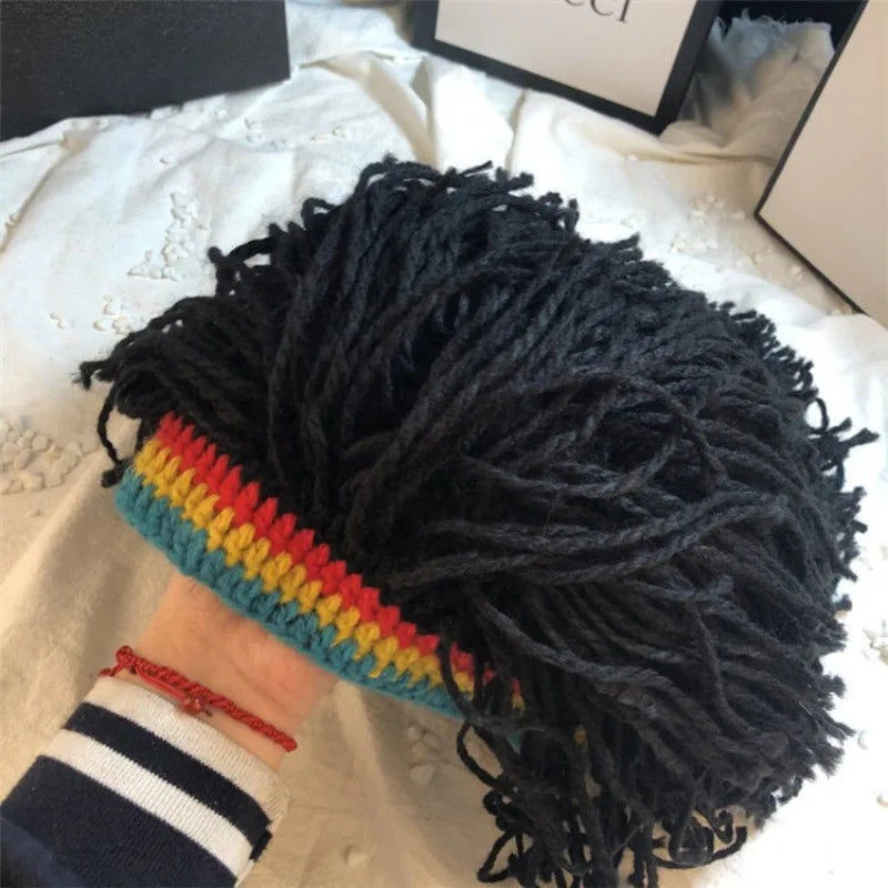 Novelty Dreads Knit Hat – Unisex Hip Hop Braided Beanie Cap