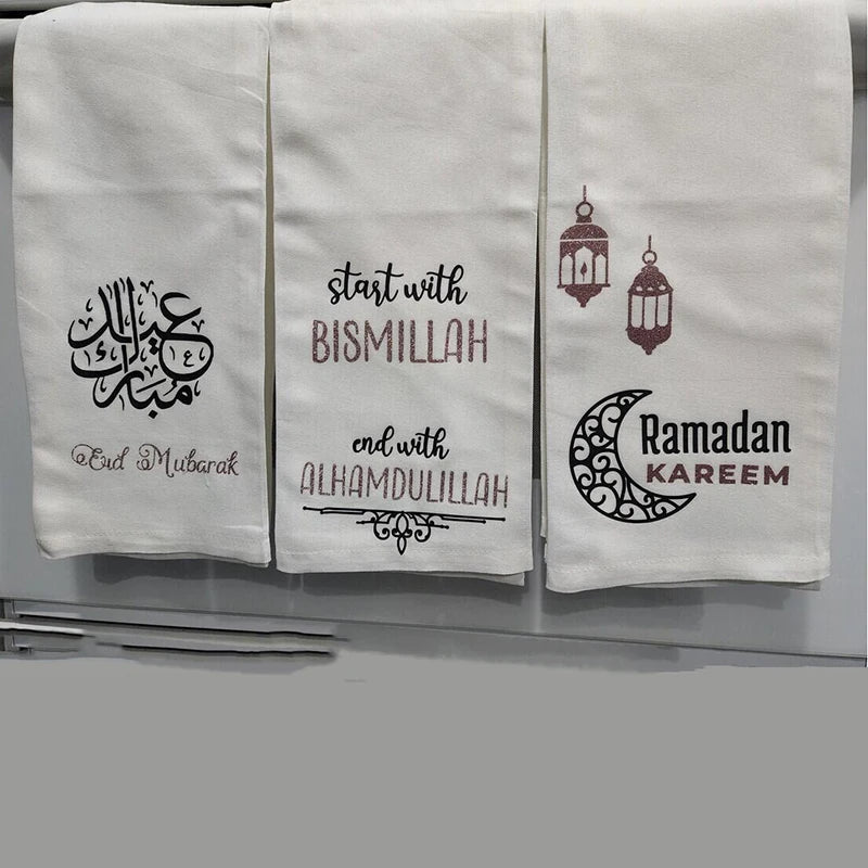 Eid Mubarak Ramadan Kareem Islamic Kitchen Towel | Gift Decor Islamic Kitchen Towel Peaceful Pleasures Health and Wellness