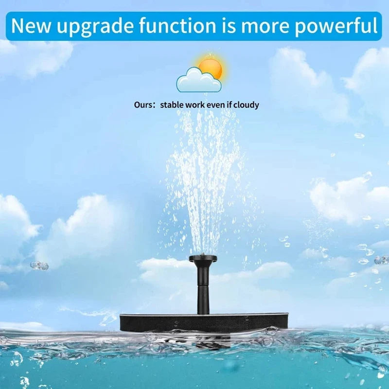 2.5W Solar Fountain Pump – 6 Nozzles, Bird Bath & Pond