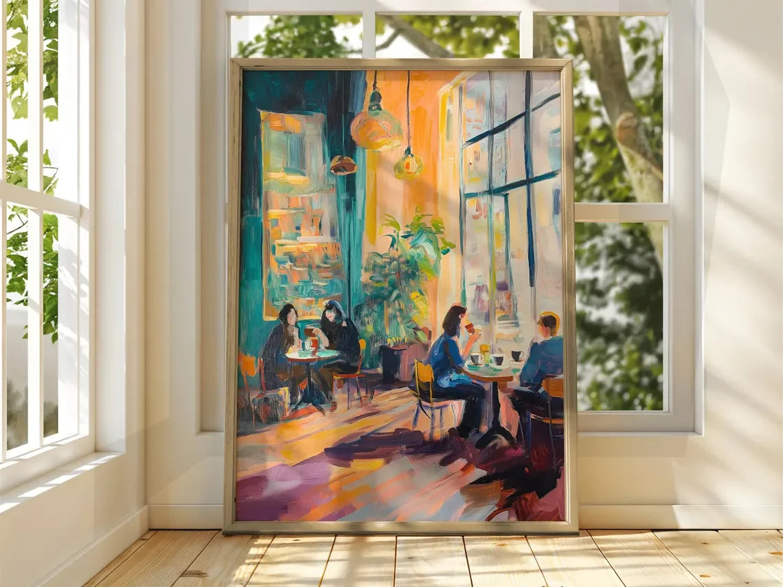 Woman Reading by Window Canvas Wall Art | Book Lover Decor