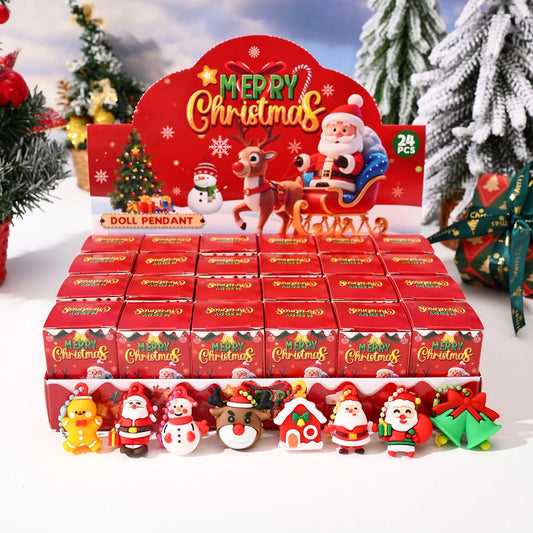 For Christmas Ornaments Advents Calendar 24pcs Xmas Tree Small Present Boxes Hanging Decorations Ornaments Christmas Gifts Peaceful Pleasures Health and Wellness