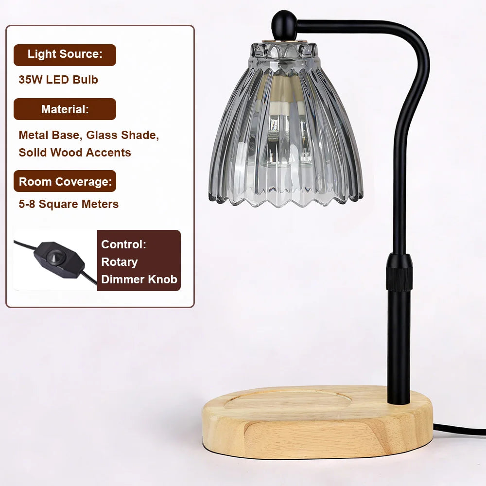 Dimmable Candle Warmer Lamp | Flameless Wax Melt Aroma Light