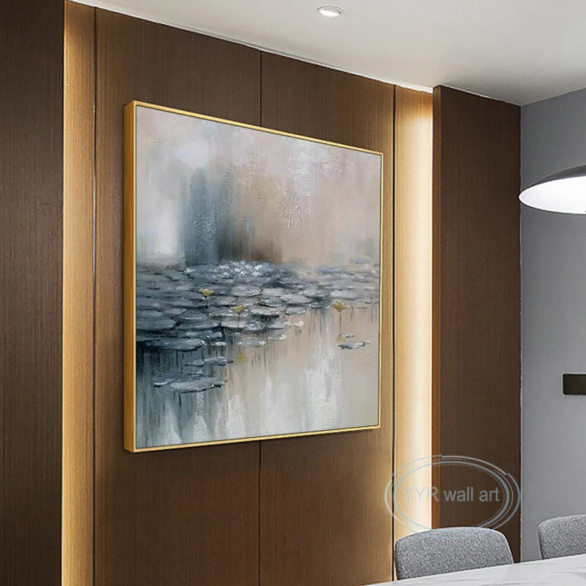 Handmade Aesthetics Room Decor Abstract Flower Oil Painting Home Deco Poster Nordic Living Room Art Hanging Picture Modern Mural Peaceful Pleasures Health and Wellness