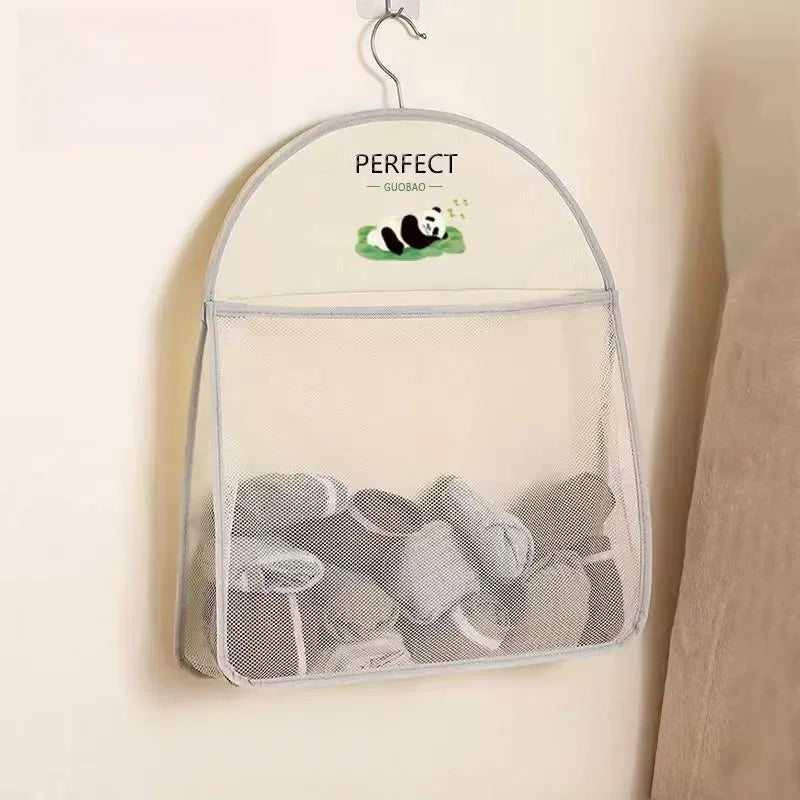 Nylon Mesh Hanging Storage Bag – Wall-Mounted Closet Organizer
